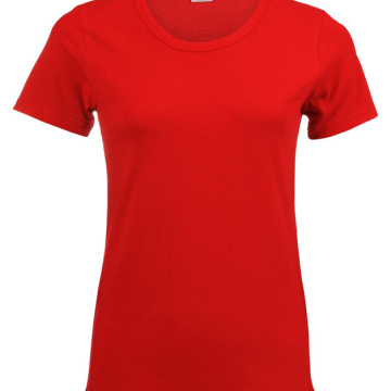 Woman Scoop Neck T-Shirt - Flame Red