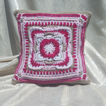 Handmade Crochet Pillow  / Cushion Cover