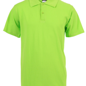 Men's Polo / Golfer T-shirt - Lime Green
