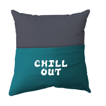 Handmade Reading Scatter Cushion / Pillow Cover  - Charcoal Grey and Green